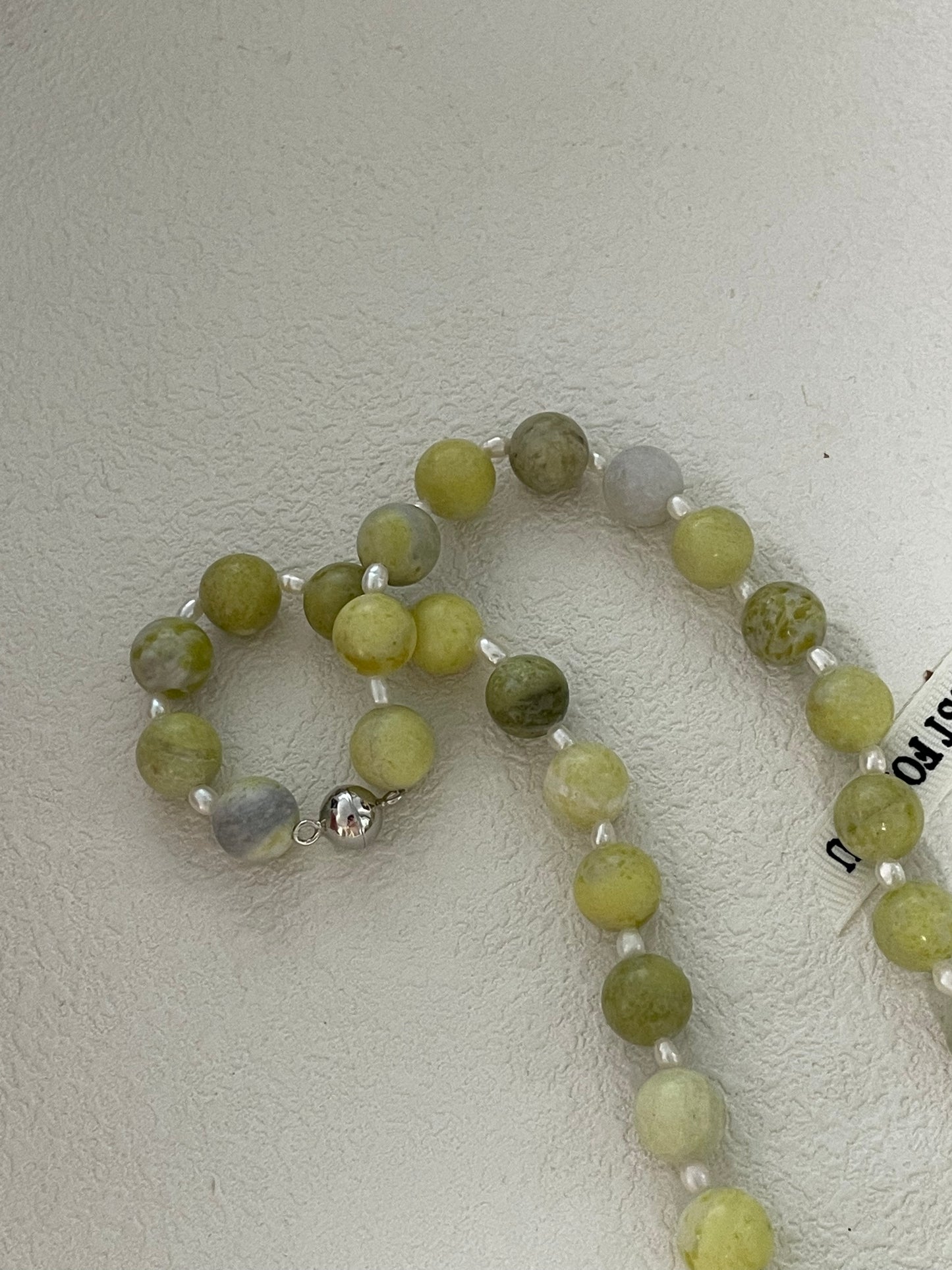 Verde Versatile Lemon Stone Seed Pearl Necklace