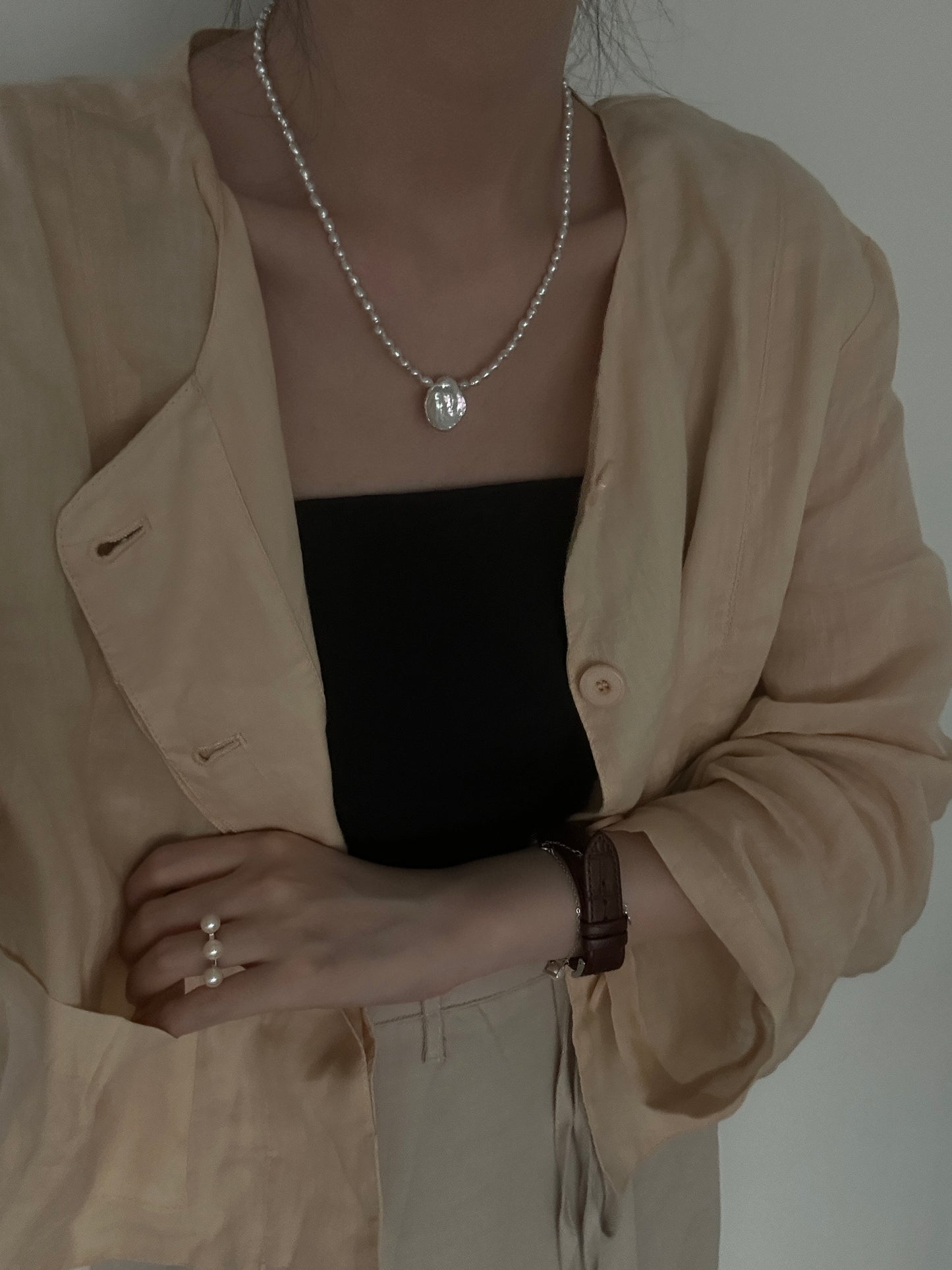 Fleur Baroque Freshwater Pearl Necklace