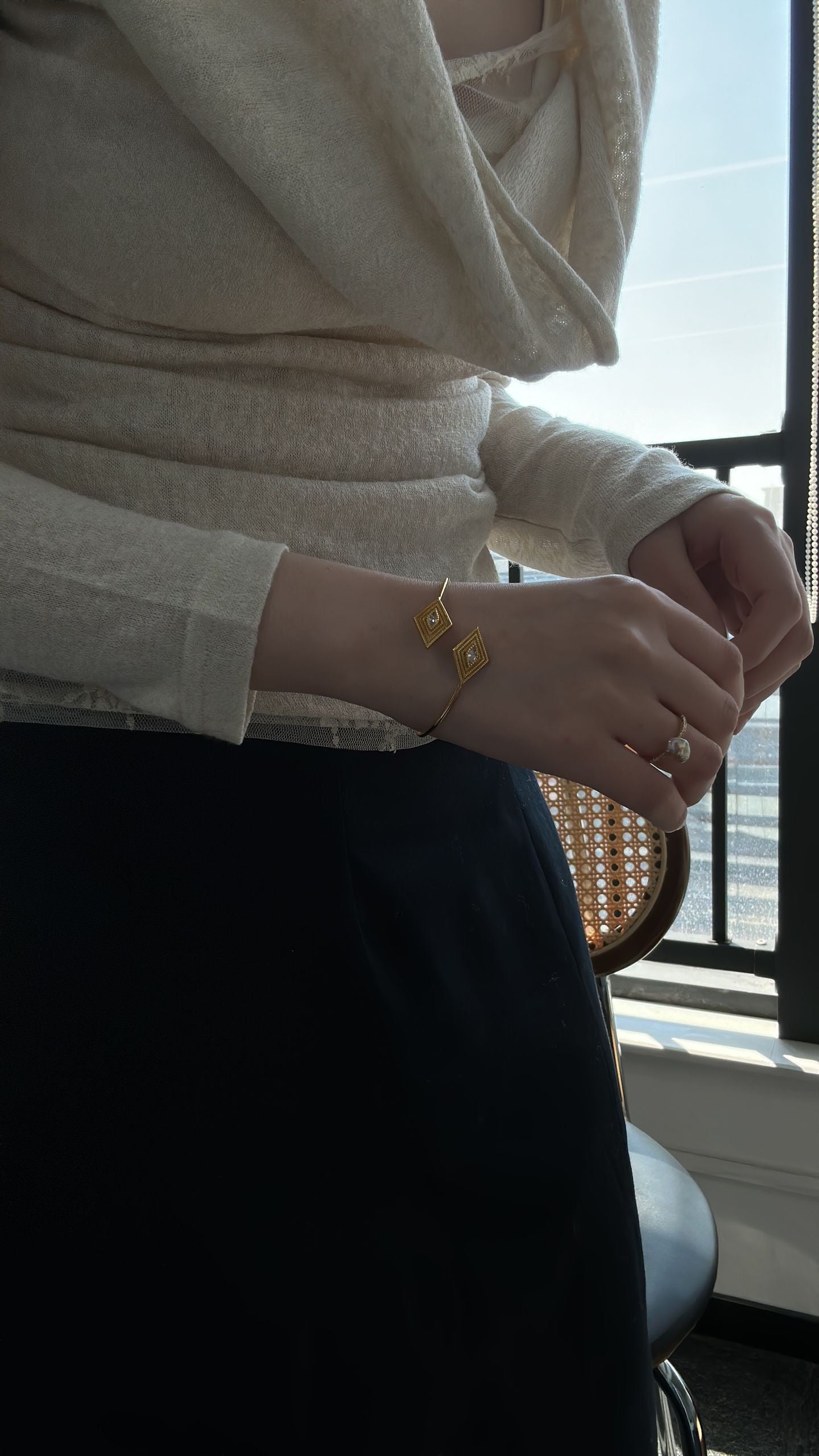 Astra Eye Bracelet in Gold-Plated Silver