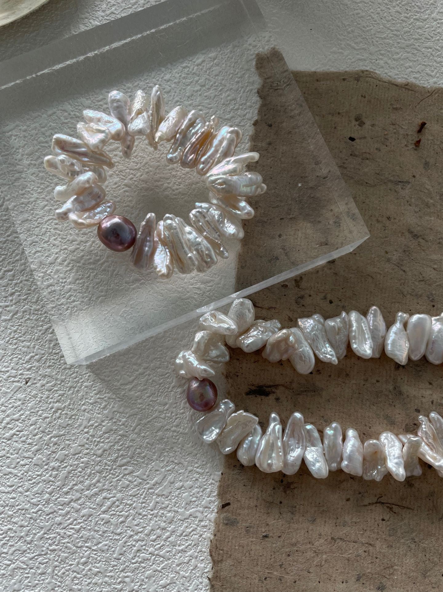 Sunflower Bracelet – Sculptural Baroque Pearl Bracelet Design in Dual Tone