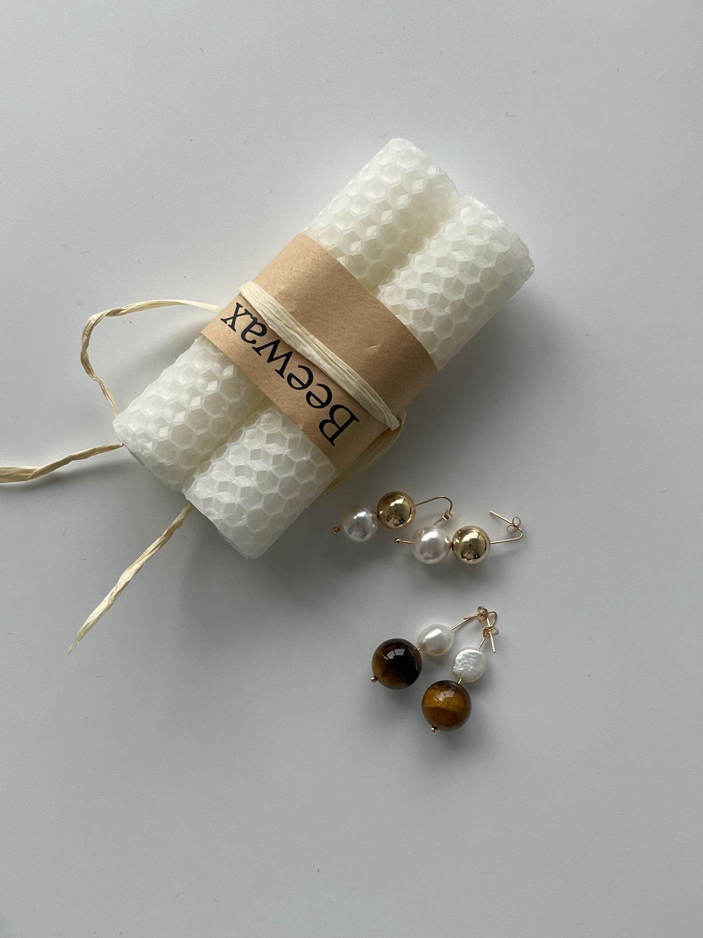 Honeydrop Orbit Amber Pearl Earrings