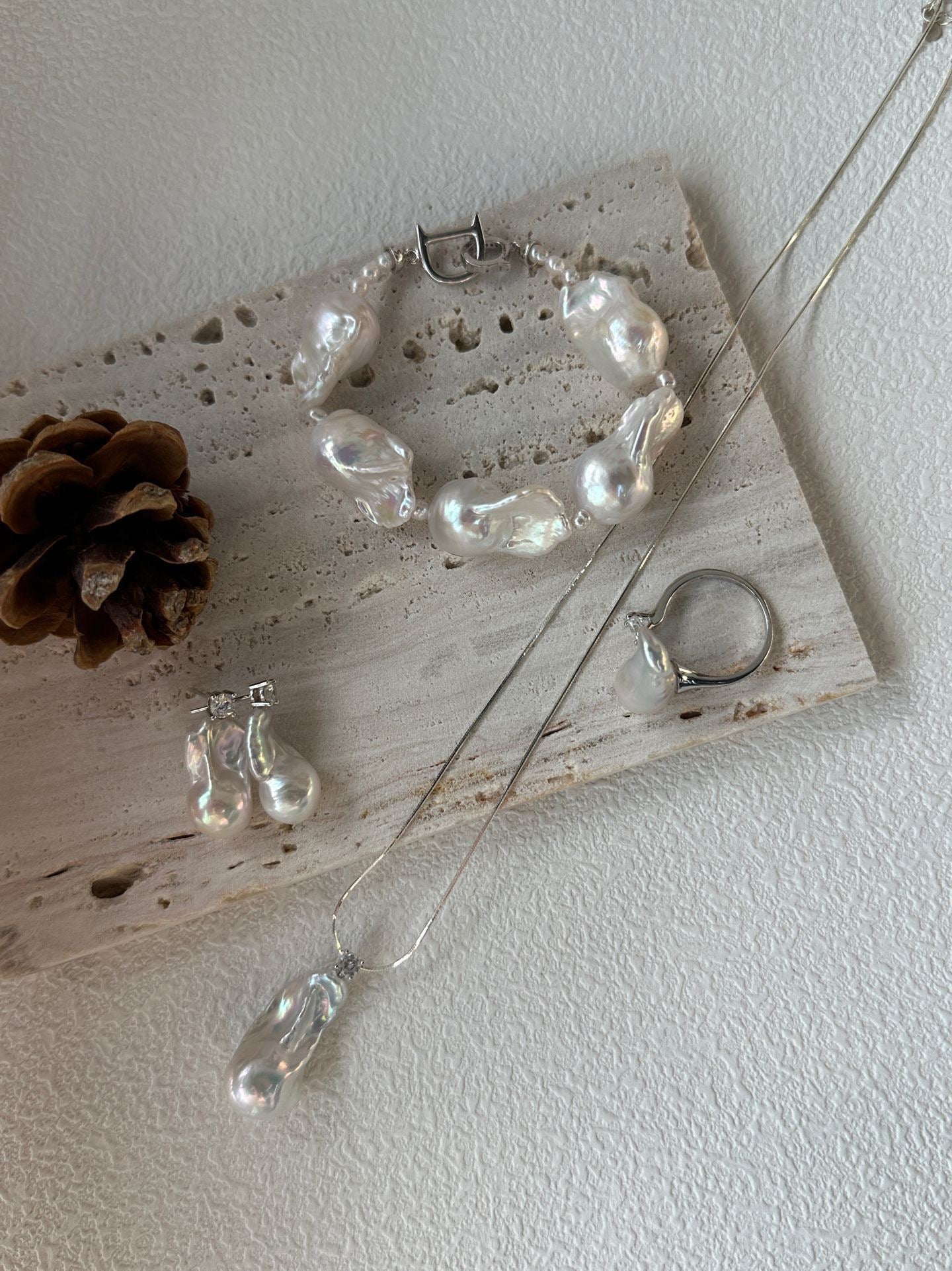 Lunar Tides Baroque Freshwater Pearl Bracelet