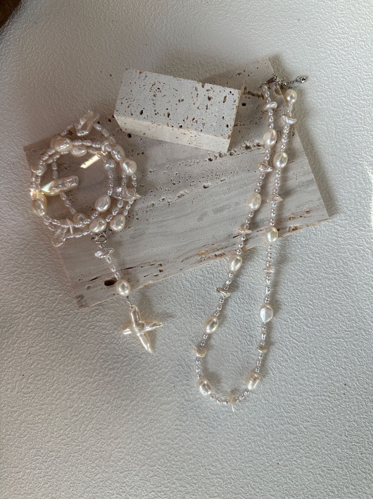 Stellar Whisper Frshwater Baroque Pearl Necklace