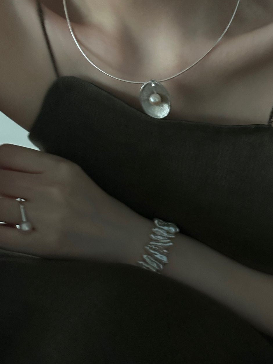 Sunflower Bracelet – Sculptural Baroque Pearl Bracelet Design in Dual Tone