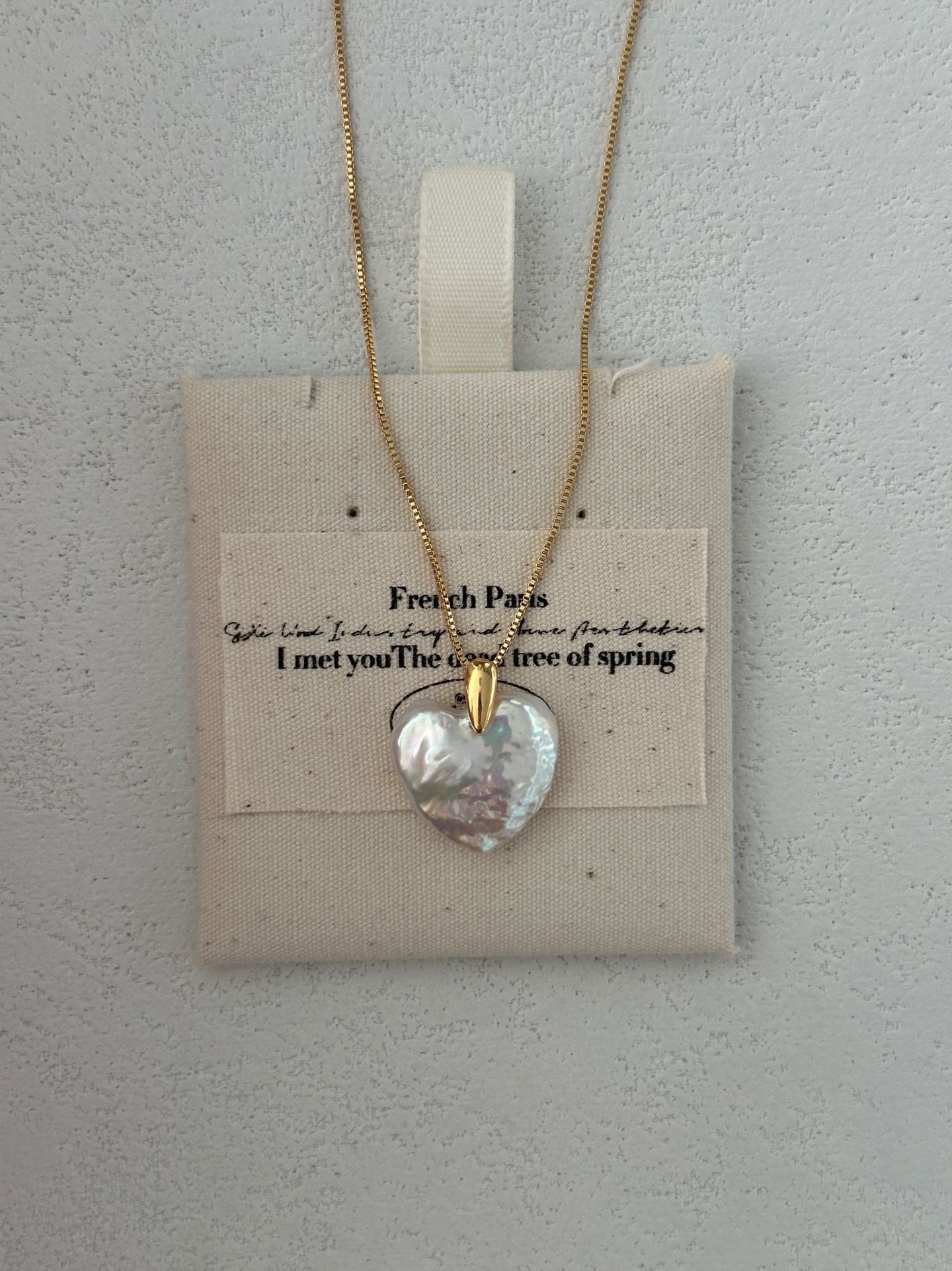 Heartflow Necklace – Baroque Heart Pearl & 14K Gold-Filled Chain (US Standard)