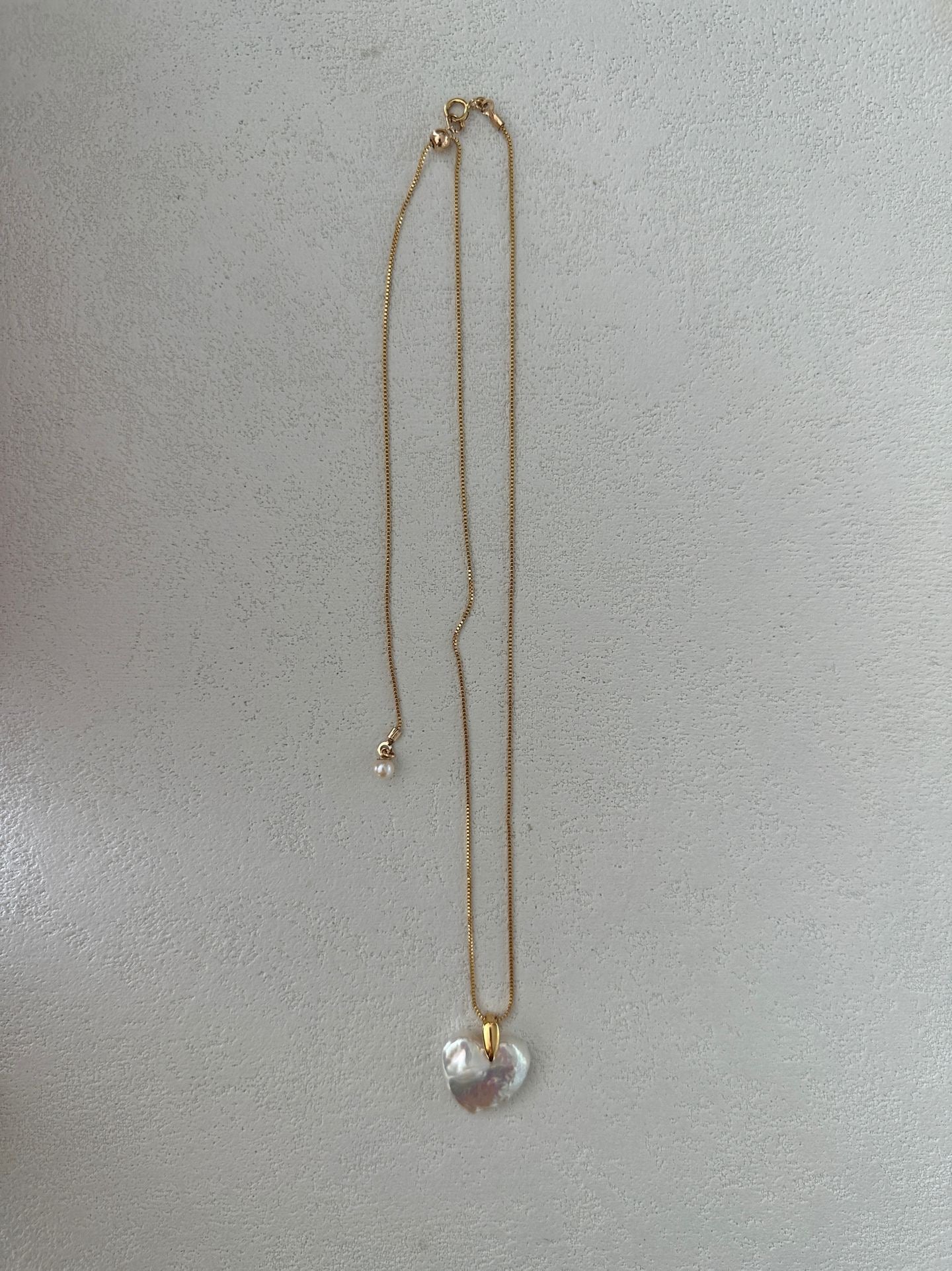 Heartflow Necklace – Baroque Heart Pearl & 14K Gold-Filled Chain (US Standard)