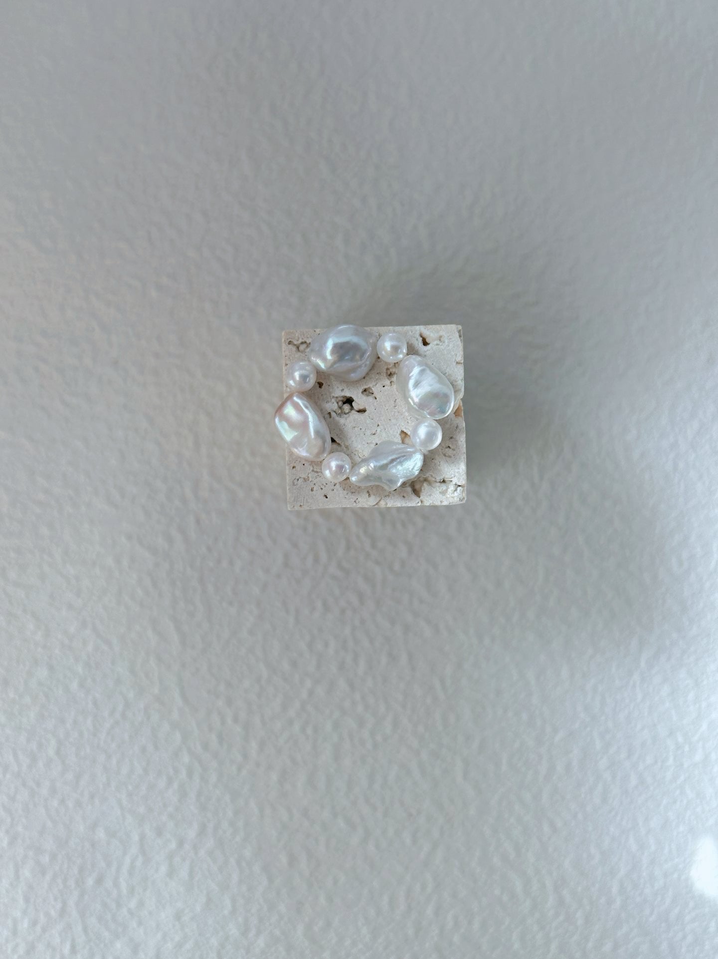 Celestial Drift Baroque Freshwater Pearl Ring & Elastic Band Ring