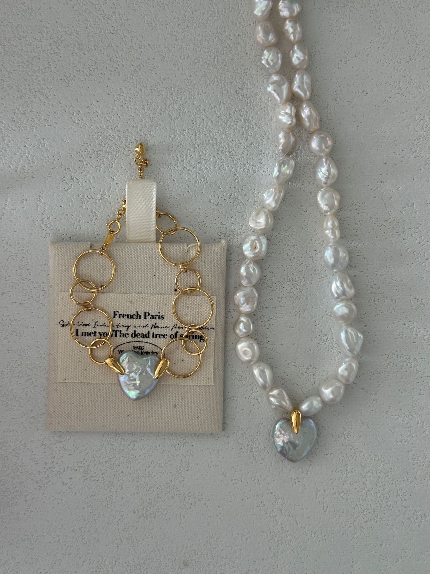 Runaway Heart Baroque Freshwater Pearl Necklace – 18K Gold Vermeil on Sterling Silver