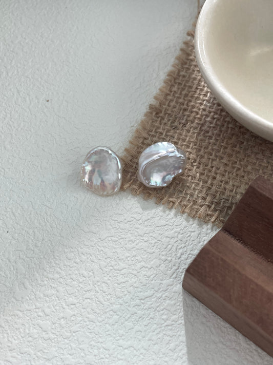 Petal Freshwater Pearl Stud Earrings